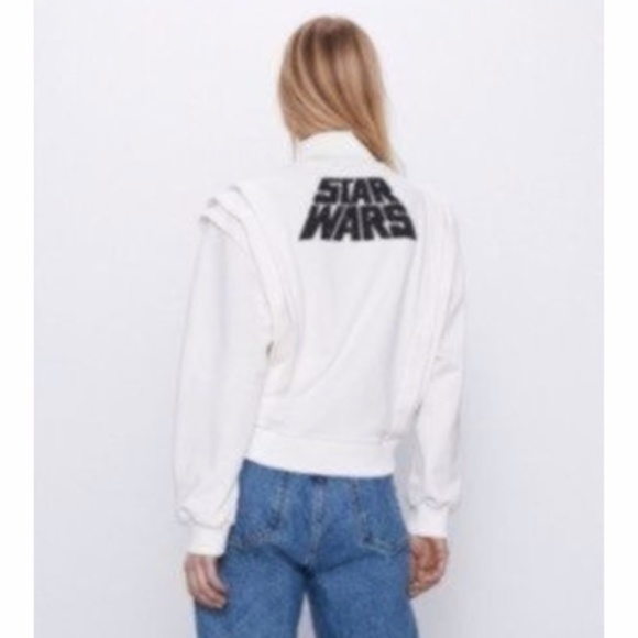NEW Zara Star Wars Leia Han Solo Mock Neck Sweatshirt Small - Picture 5 of 17